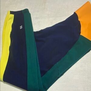 Sweaty Betty Multicolor Leggings - Navy, Yellow, Green, Orange